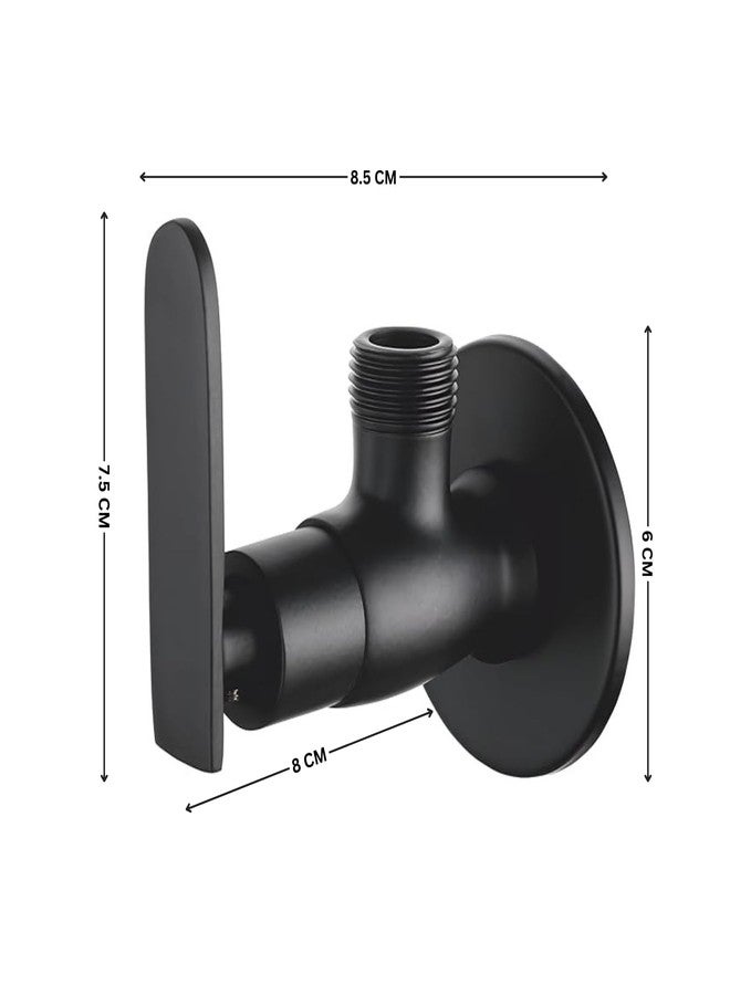 New Ware Brass Angle Valve for Bathroom Angle Valve with Wall Flange Angular Stop Cock for wash Basin and Kitchen (Matt Black Chrome) - Image 5